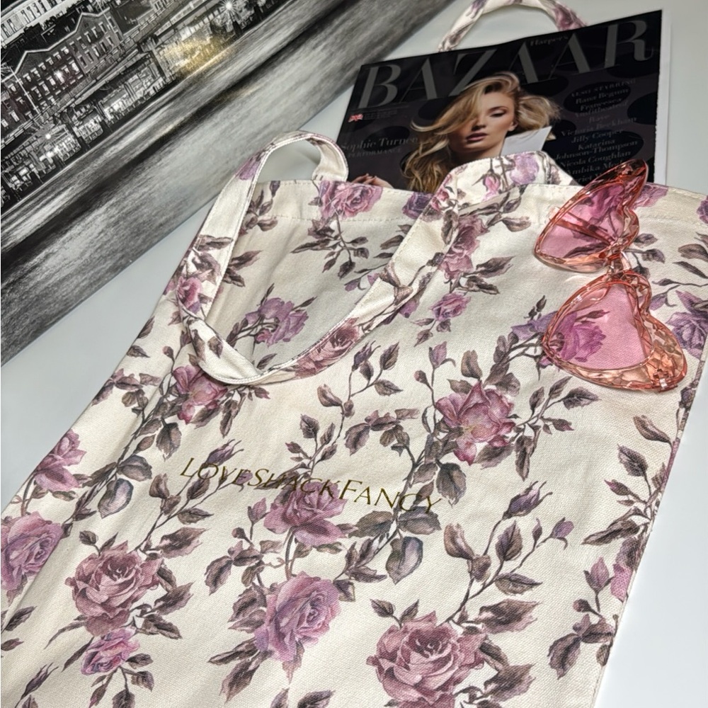 LoveShackFancy Floral Tote Bag